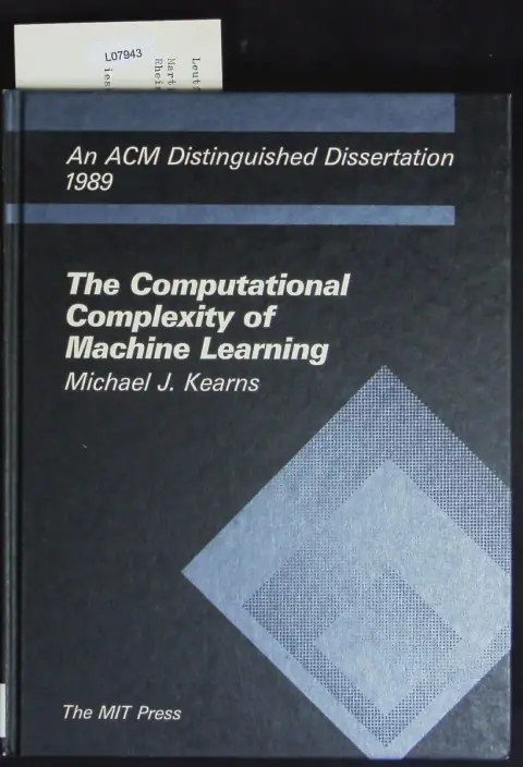 Cover of The Computational Complexity of Machine Learning