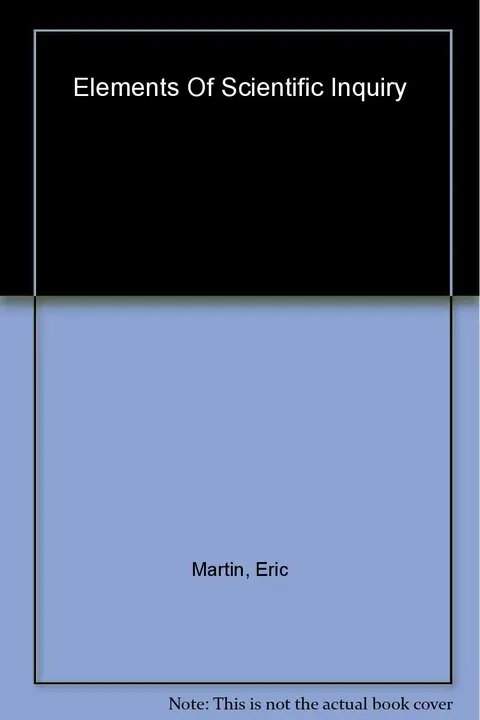 Cover of Elements of Scientific Inquiry