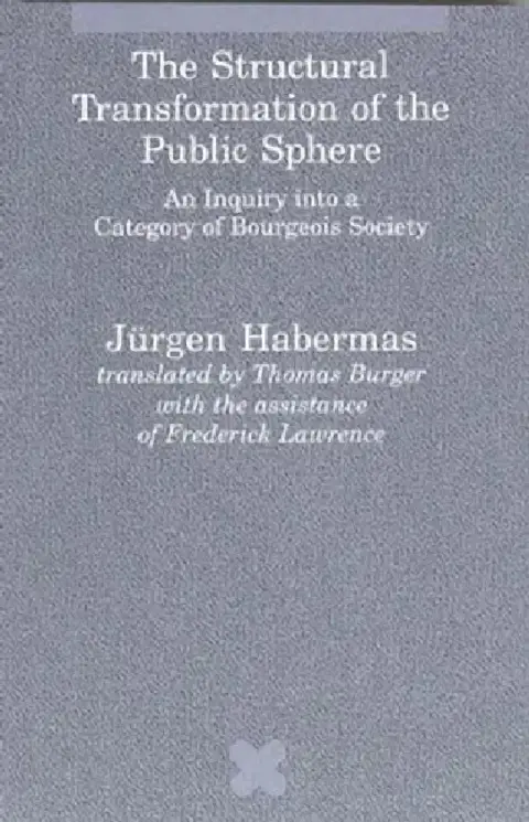 Cover of The Structural Transformation of the Public Sphere
