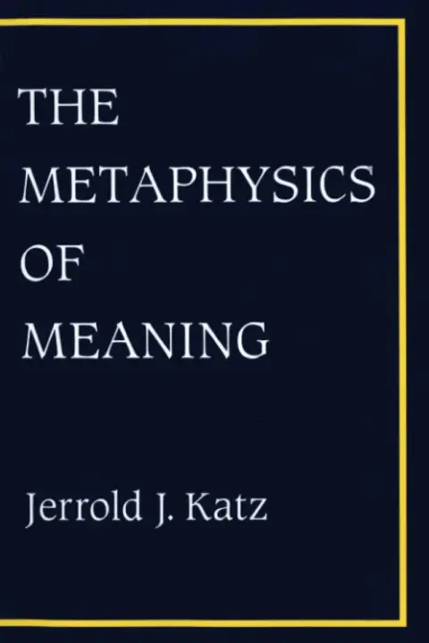 Cover of The Metaphysics of Meaning
