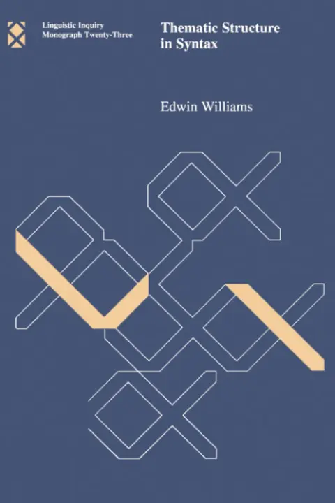 Cover of Thematic Structure in Syntax