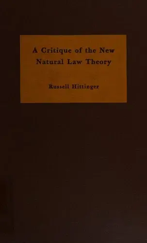 Cover of Critique of the New Natural Law Theory