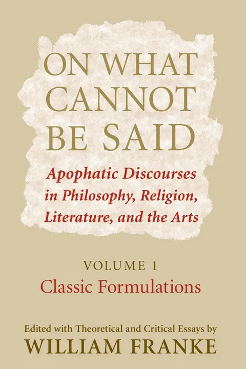 Cover of On What Cannot Be Said