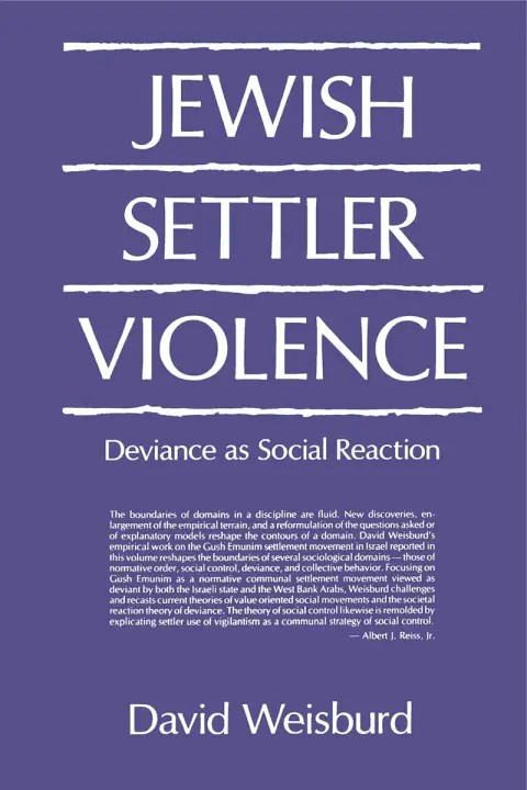 Cover of Jewish Settler Violence