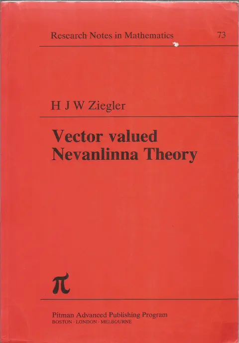 Cover of Vector Valued Nevanlinna Theory