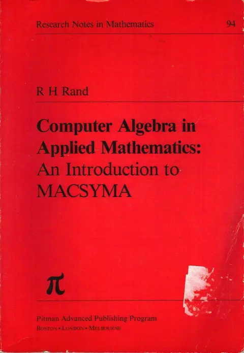 Cover of Computer Algebra in Applied Mathematics
