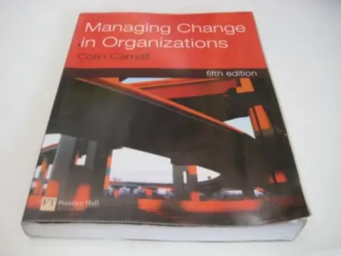 Cover of Managing Change in Organizations
