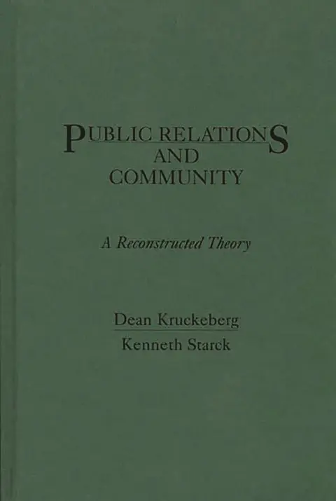 Cover of Public Relations and Community