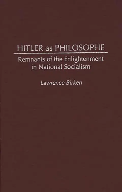 Cover of Hitler as Philosophe