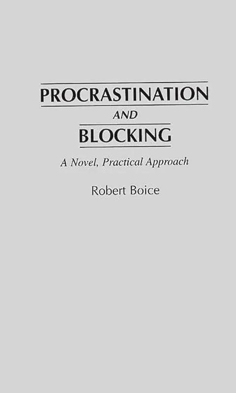 Cover of Procrastination and Blocking