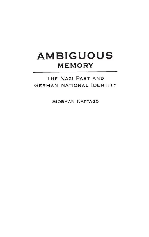 Cover of Ambiguous Memory