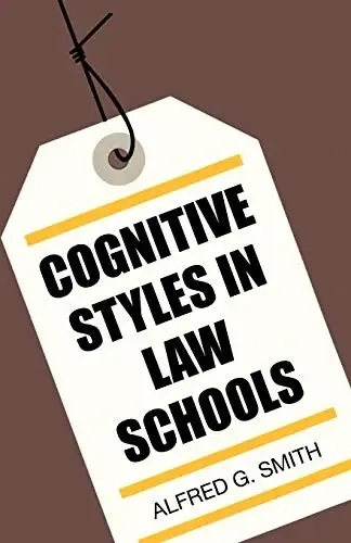 Cover of Cognitive Styles in Law Schools