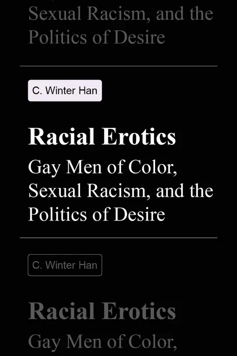Cover of Racial Erotics