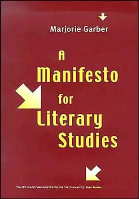 Cover of A Manifesto for Literary Studies