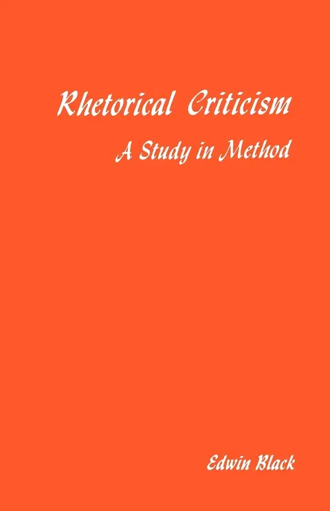 Cover of Rhetorical Criticism