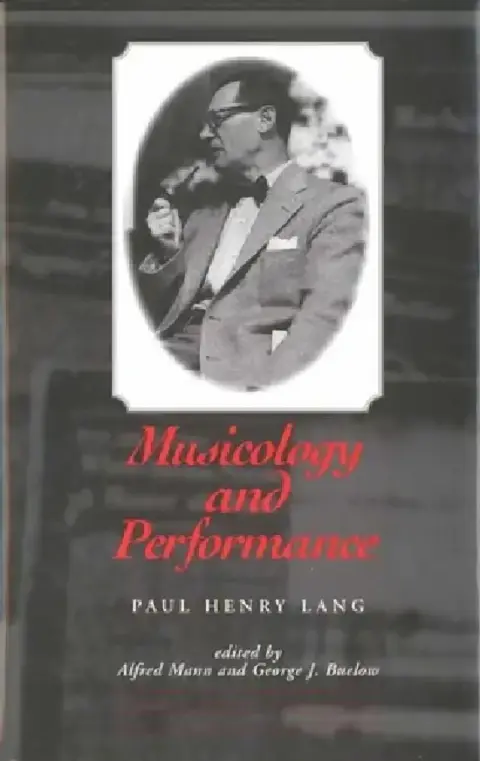 Cover of Musicology and Performance