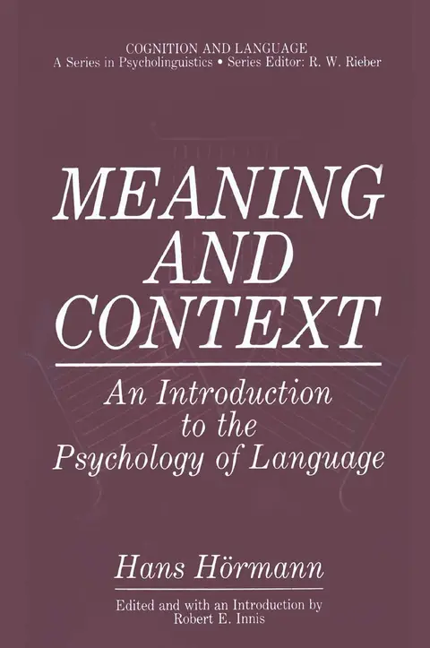 Cover of Meaning and Context