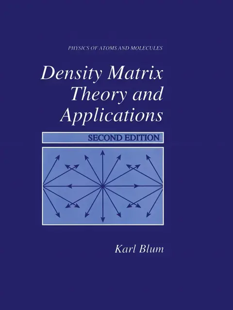 Cover of Density Matrix Theory and Applications
