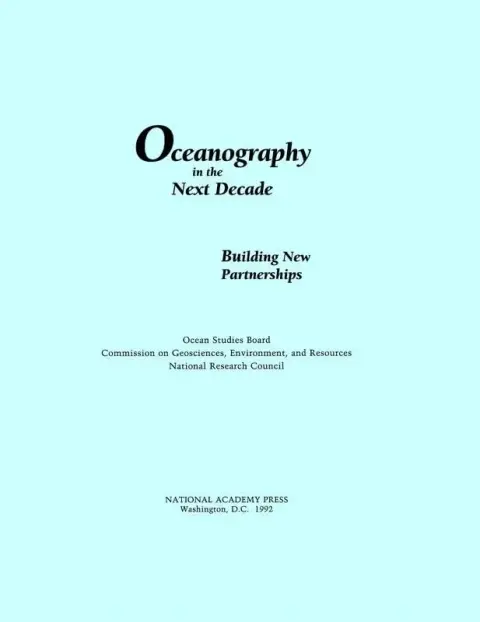 Cover of Oceanography in the Next Decade