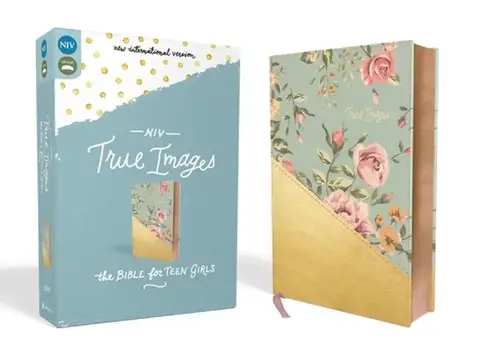 Cover of NIV, True Images Bible, Imitation Leather, Blue/Gold
