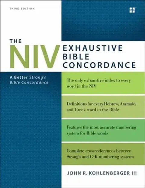 Cover of The NIV Exhaustive Bible Concordance, Third Edition