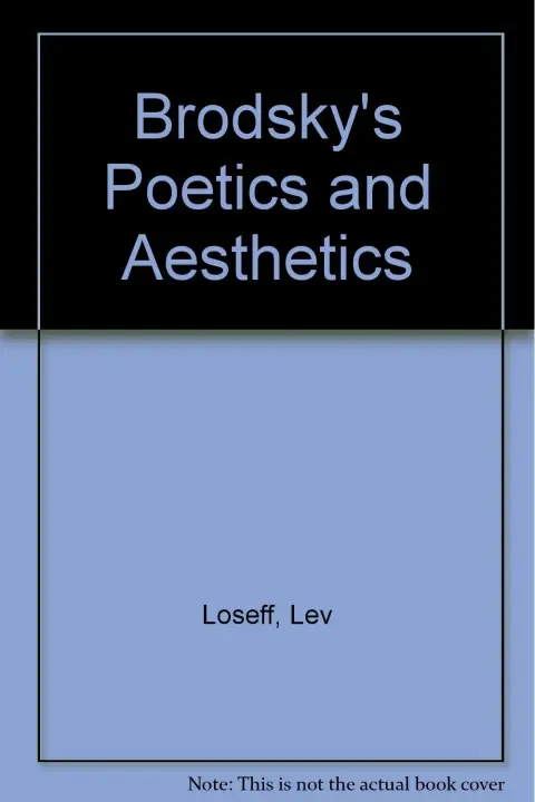 Cover of Brodsky's Poetics and Aesthetics