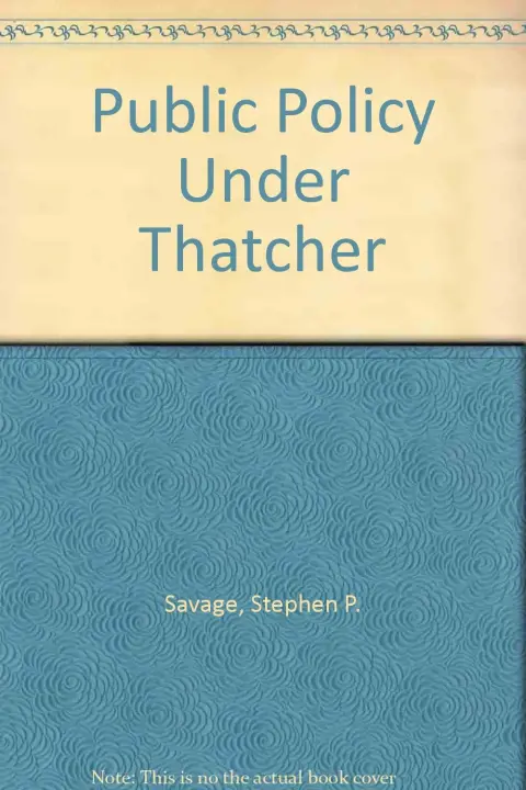 Cover of Public Policy Under Thatcher