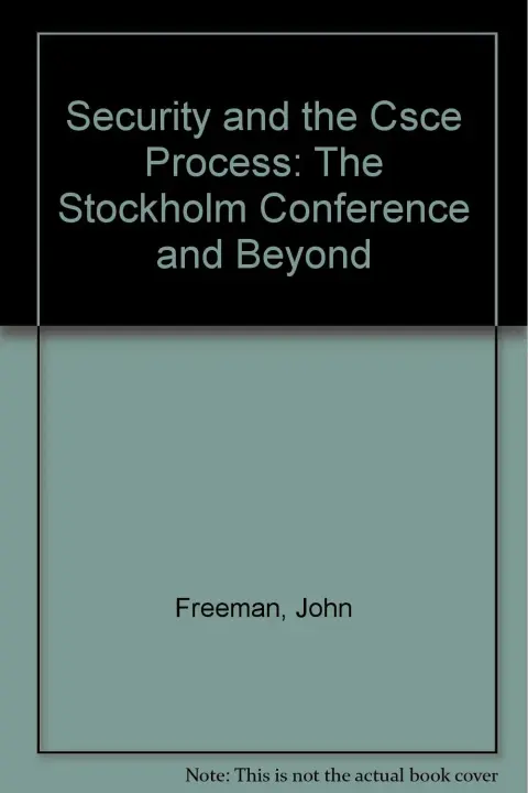Cover of Security and the Csce Process