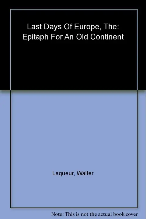Cover of The Last Days of Europe