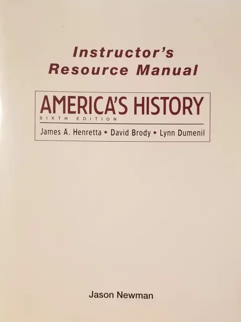 Cover of Instructor's Resource Manual