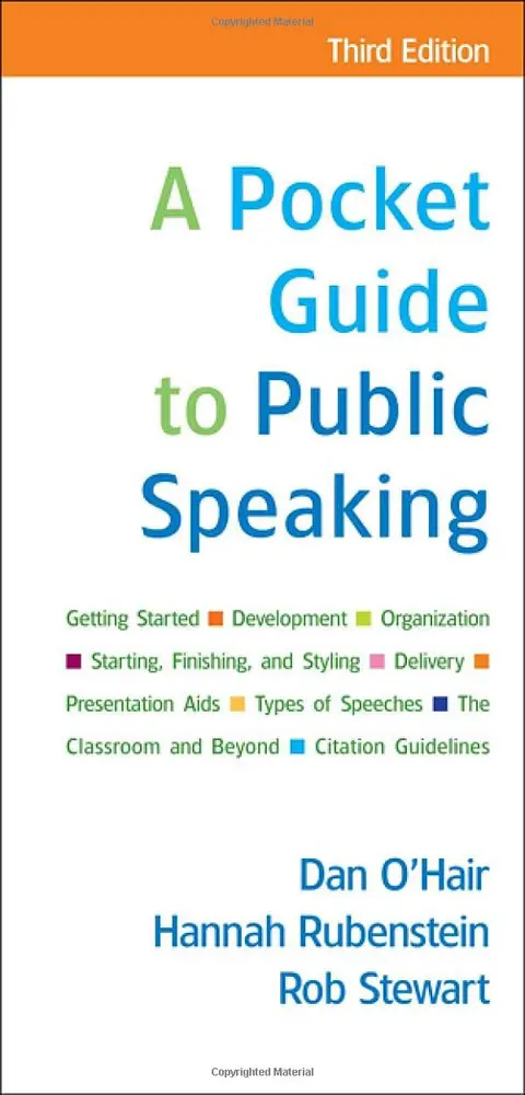 Cover of A Pocket Guide to Public Speaking