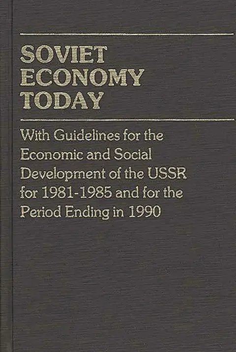 Cover of Soviet Economy Today