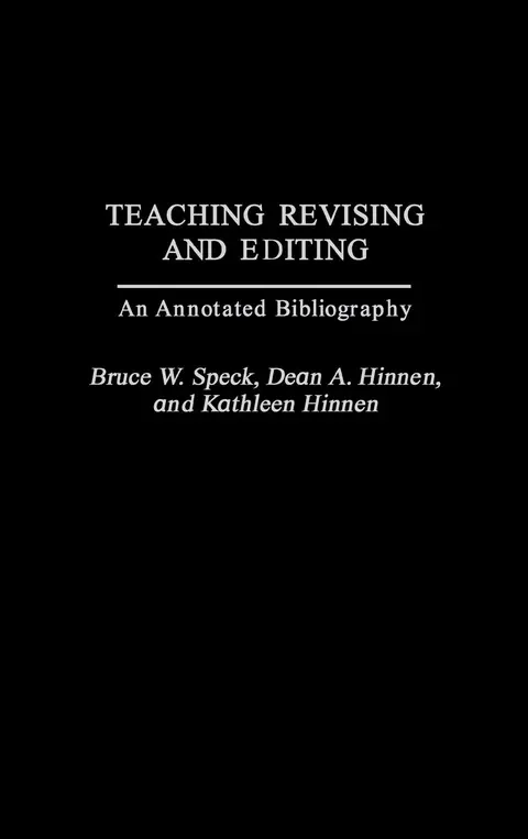 Cover of Teaching Revising and Editing