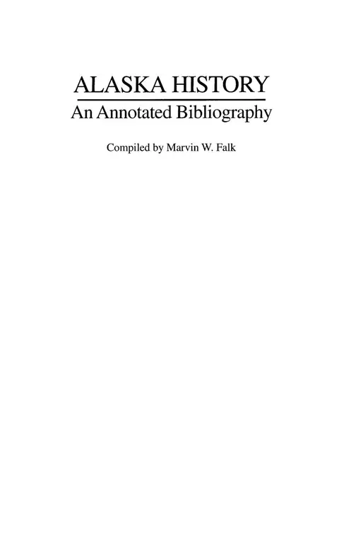 Cover of Alaska Bibliography
