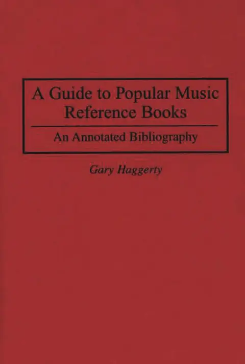 Cover of A Guide to Popular Music Reference Books