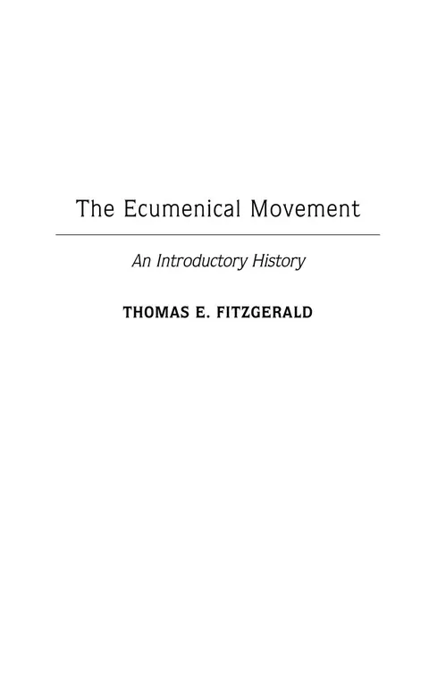 Cover of The Ecumenical Movement
