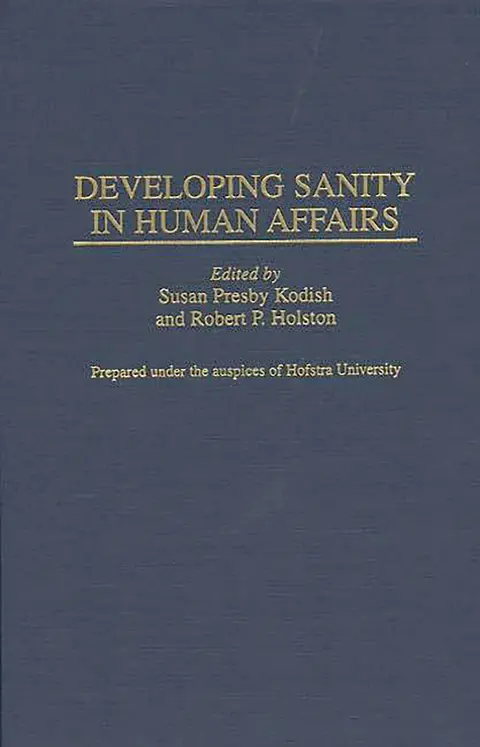 Cover of Developing Sanity in Human Affairs