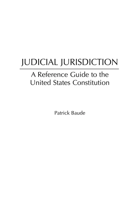 Cover of Judicial Jurisdiction
