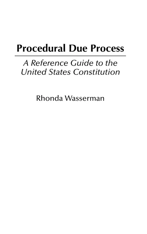 Cover of Procedural Due Process