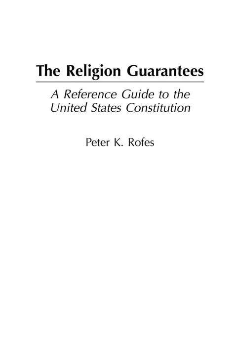 Cover of The Religion Guarantees