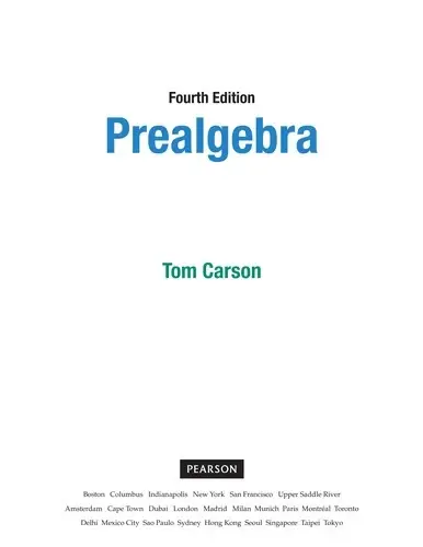 Cover of Prealgebra