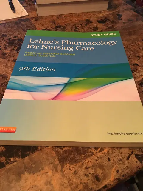 Cover of Study Guide for Lehne's Pharmacology for Nursing Care