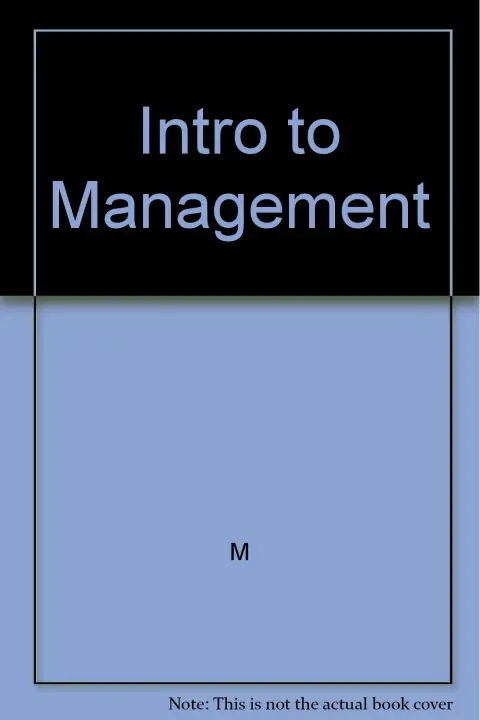Cover of Intro to Management