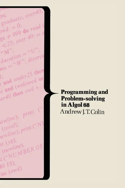 Cover of Programming and Problem Solving in Algol