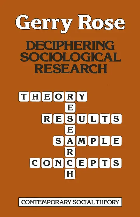 Cover of Deciphering Sociological Research