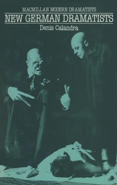 Cover of New German Dramatists