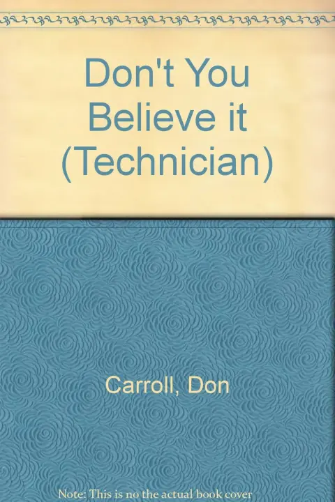 Cover of Don't You Believe it