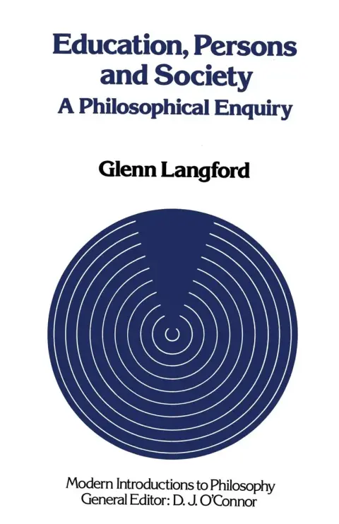 Cover of Education, Persons and Society