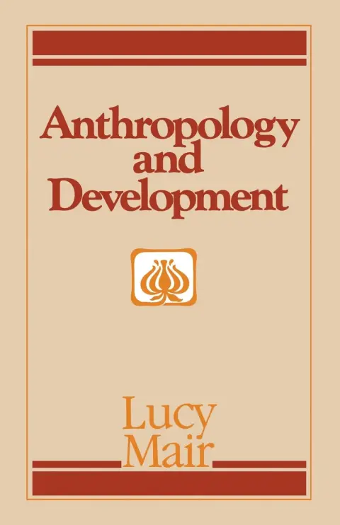 Cover of Anthropology and Development