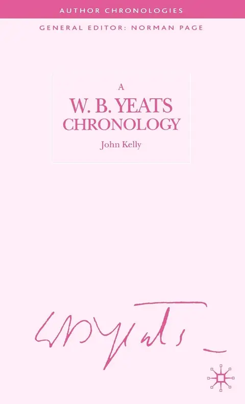 Cover of A W.B. Yeats Chronology